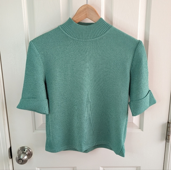 St John Sport Santana Knit Top Green P - Picture 10 of 10